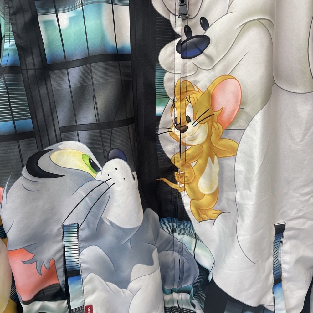 Members Only Tom and Jerry Windbreaker Mens XL Multicolor Good Graphic Jacket - Picture 2 of 7